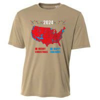 2024 Electoral Map Merry Christmas Trump Landslide Holiday Cooling Performance Crew T-Shirt