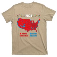 2024 Electoral Map Merry Christmas Trump Landslide Holiday T-Shirt