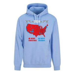 2024 Electoral Map Merry Christmas Trump Landslide Holiday Unisex Surf Hoodie