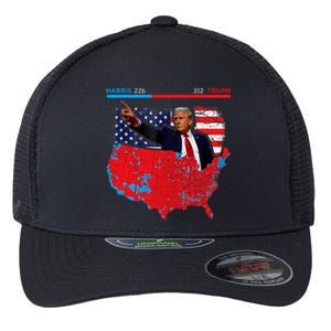 2024 Electoral Map Trump 312 Red 2024 Election Results Map Flexfit Unipanel Trucker Cap