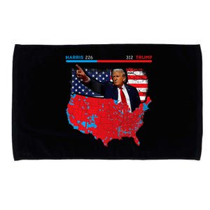 2024 Electoral Map Trump 312 Red 2024 Election Results Map Microfiber Hand Towel