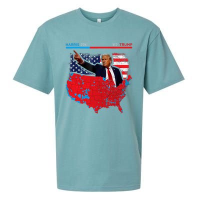 2024 Electoral Map Trump 312 Red 2024 Election Results Map Sueded Cloud Jersey T-Shirt