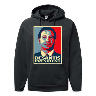 2024 Election Vote Ron DeSantis Performance Fleece Hoodie