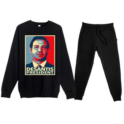 2024 Election Vote Ron DeSantis Premium Crewneck Sweatsuit Set