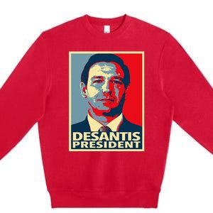 2024 Election Vote Ron DeSantis Premium Crewneck Sweatshirt