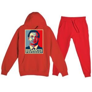 2024 Election Vote Ron DeSantis Premium Hooded Sweatsuit Set