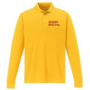 2024 Election Year Name Summit Dolla 2024 Performance Long Sleeve Polo