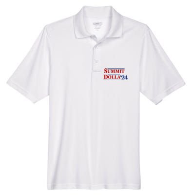 2024 Election Year Funny Name Summit Dolla 24 Men's Origin Performance Pique Polo