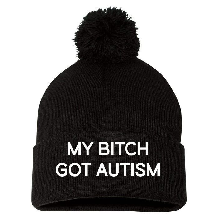 2 Femcel 2 Furious My Bitch Got Autism Pom Pom 12in Knit Beanie