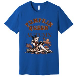 2024 Fall Autumn Cute Pumpkin Queen Retro Pin Up Gift Premium T-Shirt