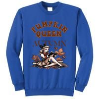 2024 Fall Autumn Cute Pumpkin Queen Retro Pin Up Gift Tall Sweatshirt