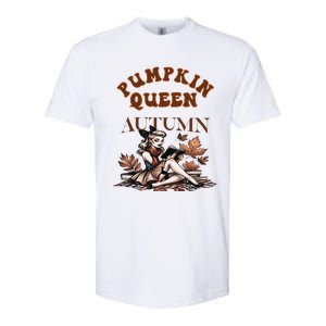 2024 Fall Autumn Cute Pumpkin Queen Retro Pin Up Gift Softstyle CVC T-Shirt