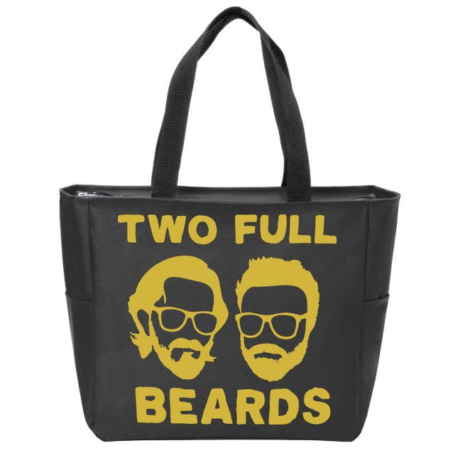 2 Full Beards Zip Tote Bag