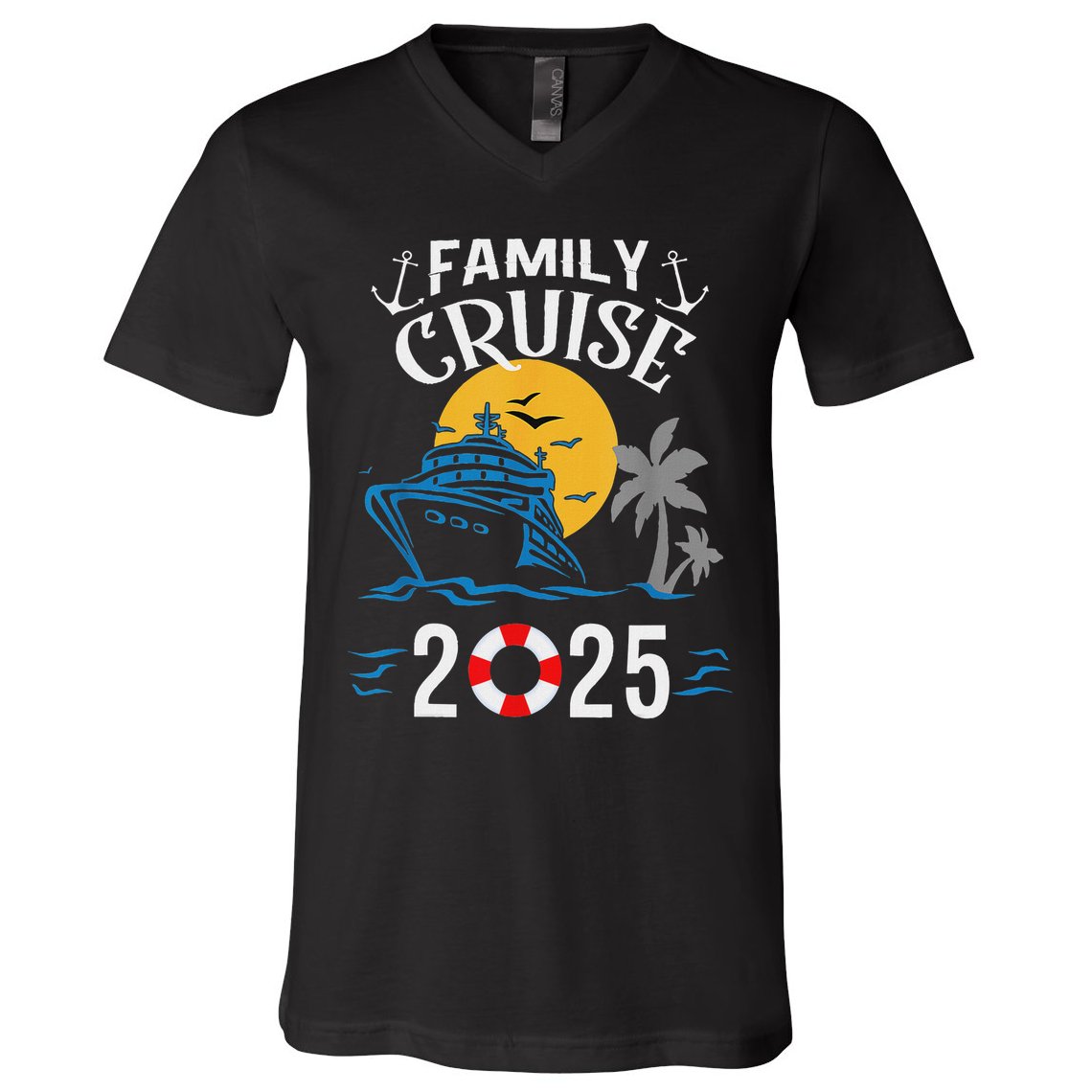 2025 Family Cruise Women Sailing And Cruising V-Neck T-Shirt