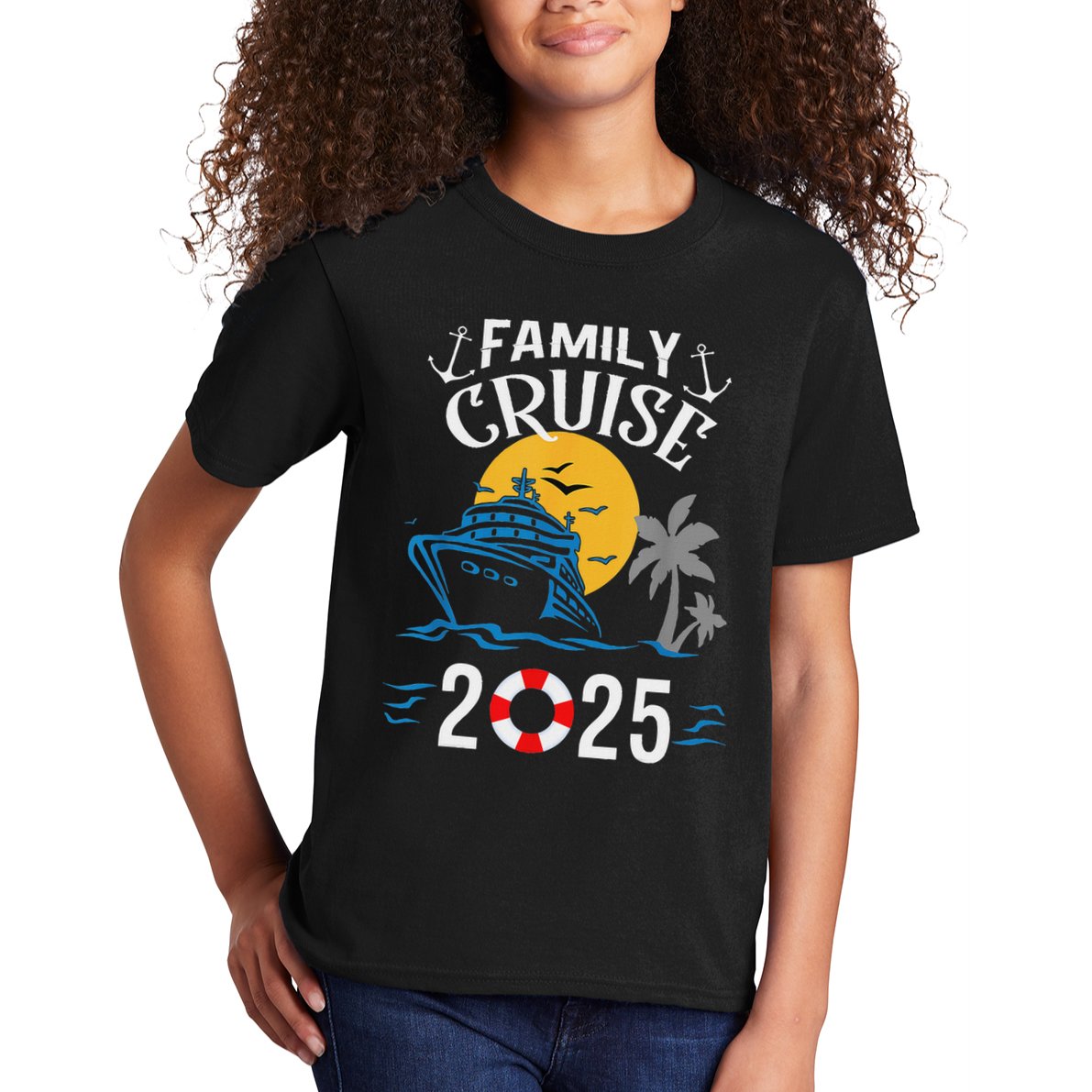 2025 Family Cruise Women Sailing And Cruising Kids T-Shirt