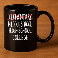2025 Funny Elementary School Graduation 6th Grade Graduation 11oz C Handle Ceramic Mug