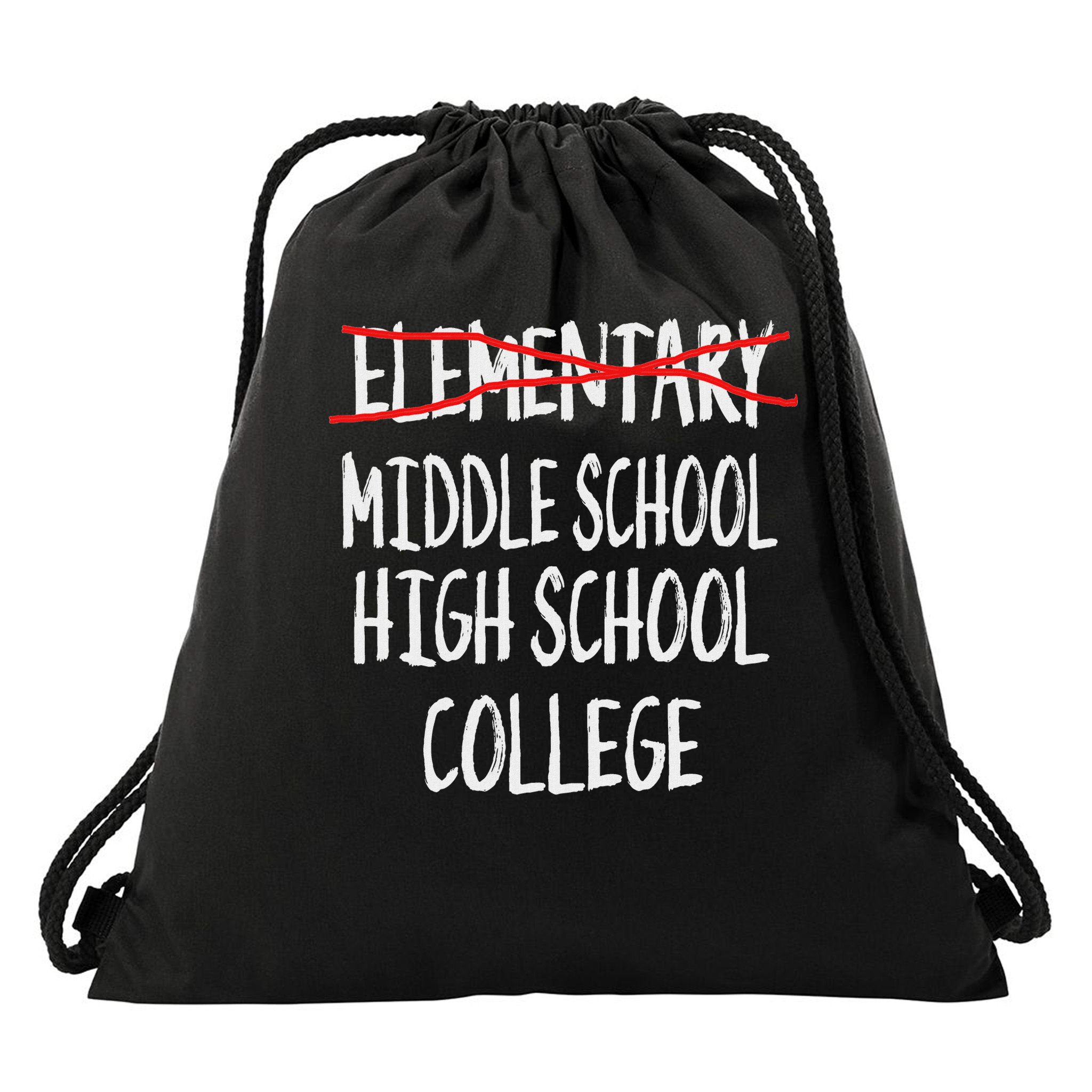 2025 Funny Elementary School Graduation 6th Grade Graduation Drawstring Bag