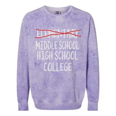 2025 Funny Elementary School Graduation 6th Grade Graduation Colorblast Crewneck Sweatshirt