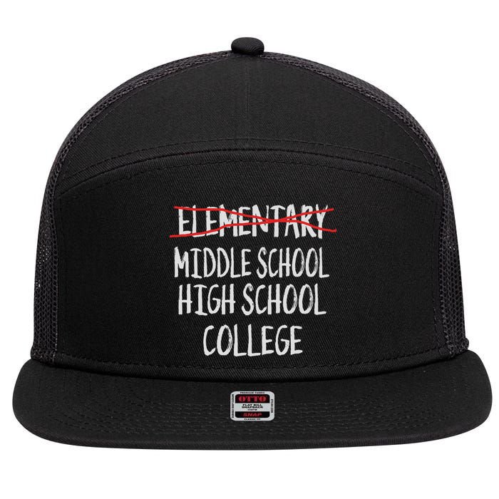 2025 Funny Elementary School Graduation 6th Grade Graduation 7 Panel Mesh Trucker Snapback Hat