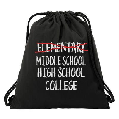 2025 Funny Elementary School Graduation 6th Grade Graduation Drawstring Bag