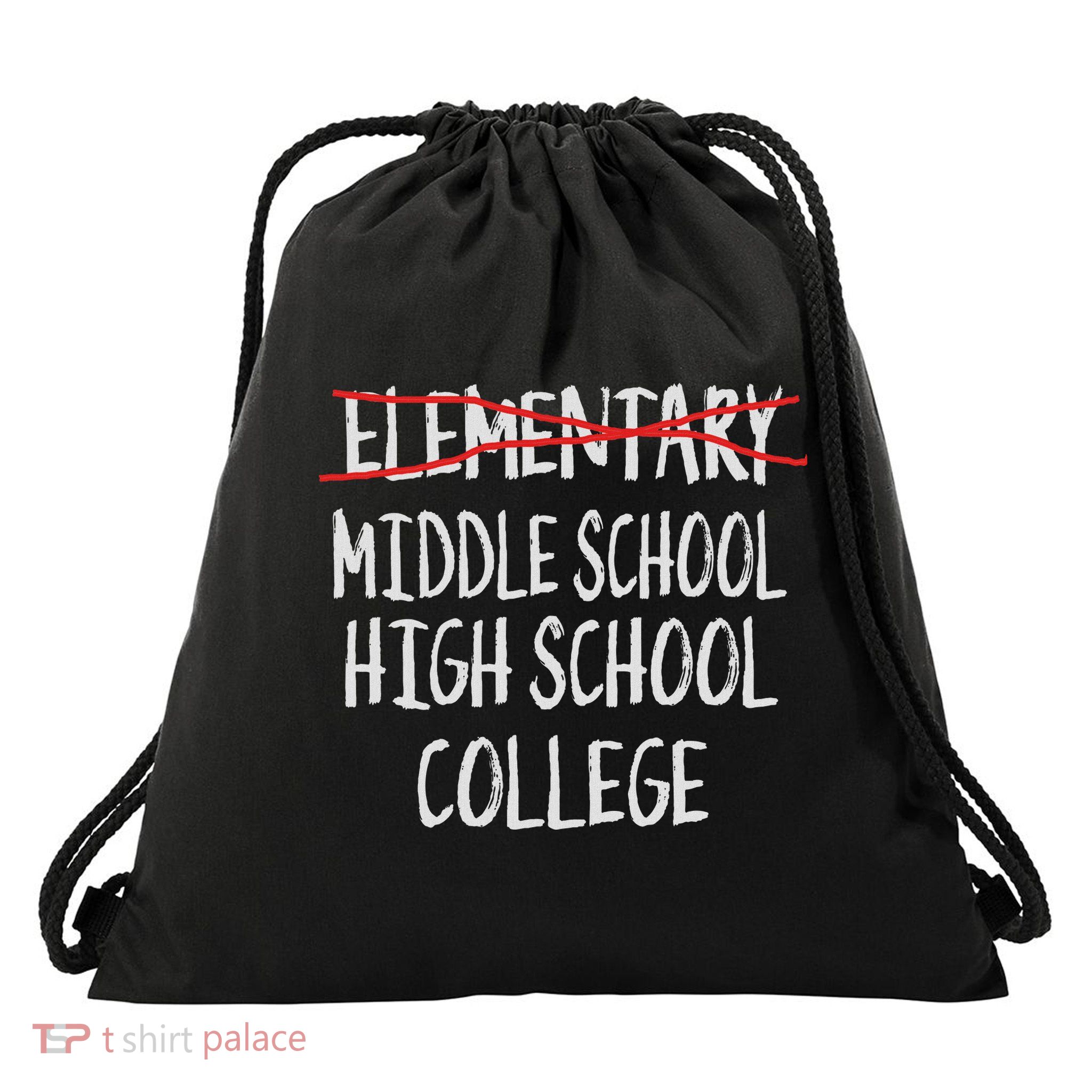 2025 Funny Elementary School Graduation 6th Grade Graduation Drawstring Bag