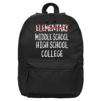 2025 Funny Elementary School Graduation 6th Grade Graduation 16 in Basic Backpack