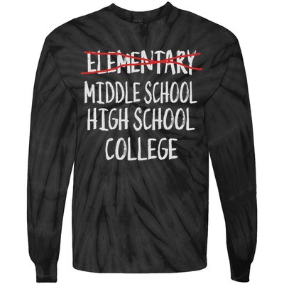 2025 Funny Elementary School Graduation 6th Grade Graduation Tie-Dye Long Sleeve Shirt