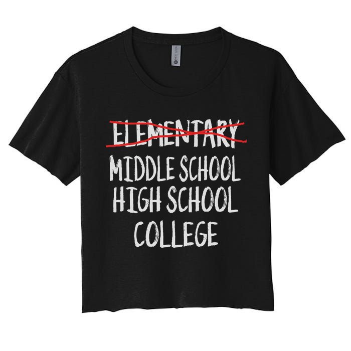 2025 Funny Elementary School Graduation 6th Grade Graduation Women's Crop Top Tee