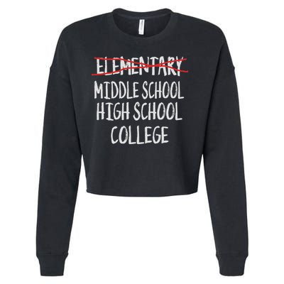2025 Funny Elementary School Graduation 6th Grade Graduation Cropped Pullover Crew