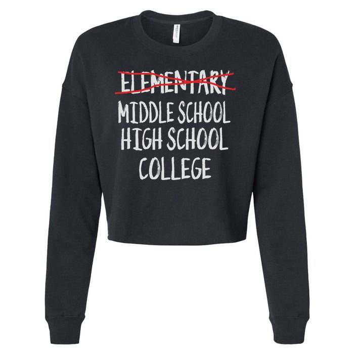 2025 Funny Elementary School Graduation 6th Grade Graduation Cropped Pullover Crew
