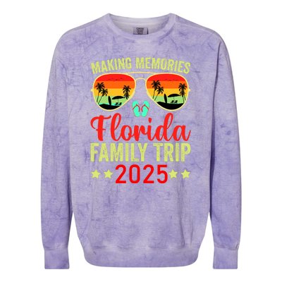 2025 Florida Family Trip Vacation Colorblast Crewneck Sweatshirt