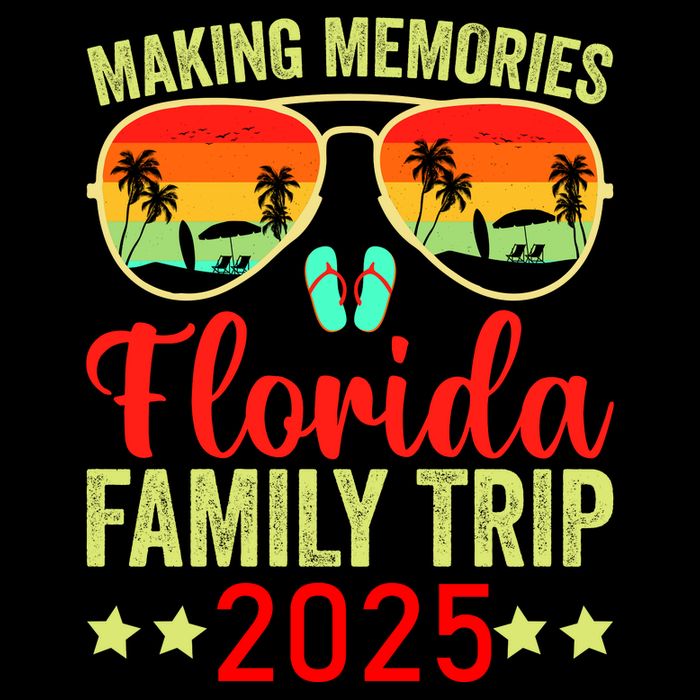 2025 Florida Family Trip Vacation 7-Panel Snapback Hat