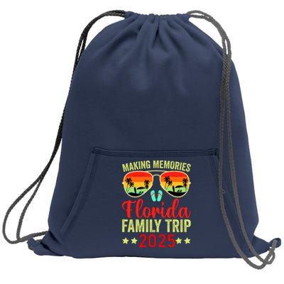 2025 Florida Family Trip Vacation Sweatshirt Cinch Pack Bag