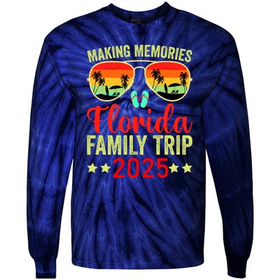 2025 Florida Family Trip Vacation Tie-Dye Long Sleeve Shirt