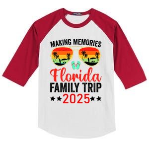 2025 Florida Family Trip Vacation Kids Colorblock Raglan Jersey