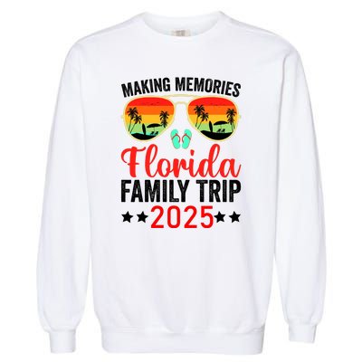 2025 Florida Family Trip Vacation Garment-Dyed Sweatshirt