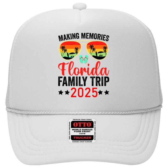 2025 Florida Family Trip Vacation High Crown Mesh Back Trucker Hat