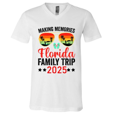 2025 Florida Family Trip Vacation V-Neck T-Shirt