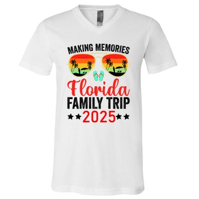 2025 Florida Family Trip Vacation V-Neck T-Shirt