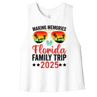 2025 Florida Family Trip Vacation Women's Racerback Cropped Tank