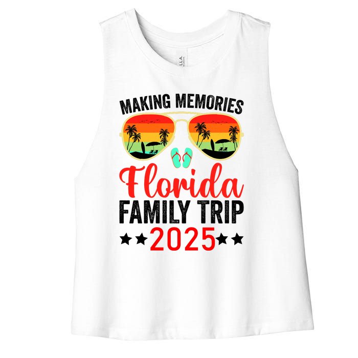 2025 Florida Family Trip Vacation Women's Racerback Cropped Tank