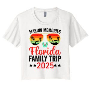 2025 Florida Family Trip Vacation Women's Crop Top Tee