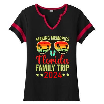 2024 Florida Family Trip Vacation Ladies Halftime Notch Neck Tee