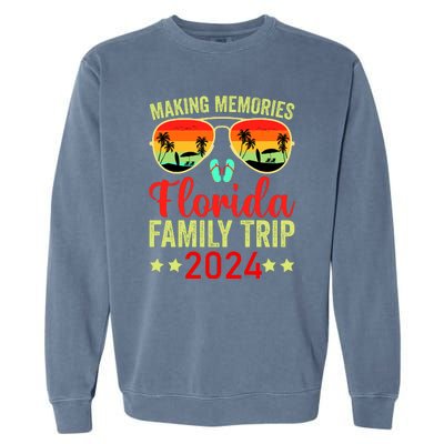 2024 Florida Family Trip Vacation Garment-Dyed Sweatshirt