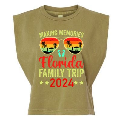 2024 Florida Family Trip Vacation Garment-Dyed Women's Muscle Tee