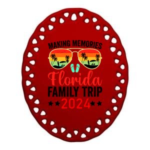 2024 Florida Family Trip Vacation Ceramic Oval Ornament