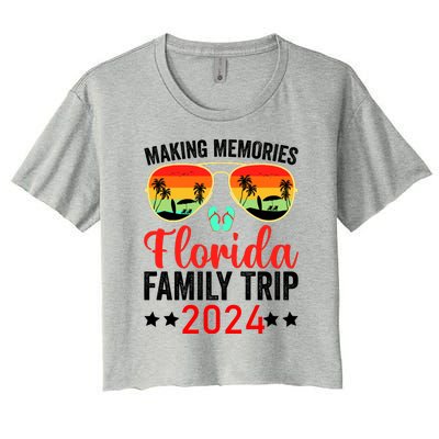 2024 Florida Family Trip Vacation Women's Crop Top Tee