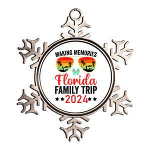 2024 Florida Family Trip Vacation Metallic Star Ornament