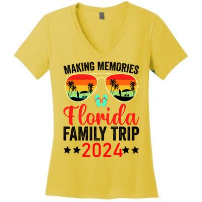 2024 Florida Family Trip Vacation Women's V-Neck T-Shirt