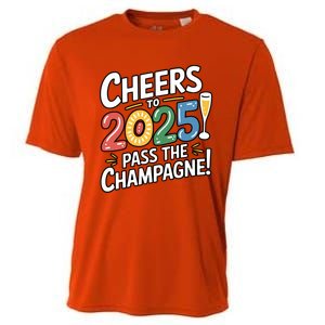 2025 Funny New Year Champagne Celebration! Cheers 2025 Cool Gift Cooling Performance Crew T-Shirt